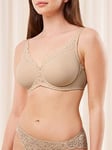 Triumph Amourette W01 Wired Minimiser Bra, Beige, Size 32Dd, Women