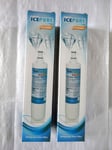 2 x in-fridge-base replacement ice water filter for Whirlpool S20BRS SBS002