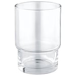 GROHE Essentials Crystal Glass - Toothbrush Tumbler Cup (Fits in the Following Holders: Essentials 40369, Essentials Cube 40508, Bau Cosmopolitan 40585, Essentials Authentic 40652), 40372001