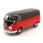 VW TYPE 2 (T1) BUS DELIVERY VAN 1959 BLACK RED 2 TONE 1:24 MotorMax Die Cast