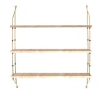 OX Denmarq - Morse, Brass Frame, Shelves: 3X Sand Marble - Vegghyller - Dennis Marquart - Hvit - Metall/Stein