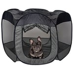 Furhaven Pop Up Playpen Pet Tent Playground - Gray, Large