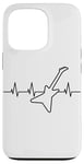 Coque pour iPhone 13 Pro Rock Music Heartbeat Guitare électrique pour guitariste