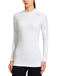 BALEAF Gym Tops Women Thermal Long Sleeve Shirts Warm Running Training Hiking Ski Base Layer White XS