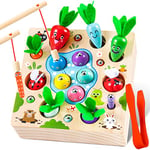 COOLJOY Jeux Enfants 2 Ans | Jouet Enfant 2 Ans | Jeu Enfant 2 Ans | Jeux Montessori Jouets en Bois Jeu de pêche Cadeau Enfant 2 Ans