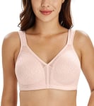 Lemorosy Soutien-Gorge Minimiseur Femme Grandes Tailles Confort Bonnets emboîtants sans Armatures réducteur de Fort portrine Tous Les Jours FR105E Rose