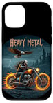 Coque pour iPhone 12/12 Pro Heavy Metal Thrash Hard Rock Horreur Rocker Tenue moto