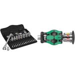 Wera 05004018001 8100 SA 8 Zyklop Metal Ratchet Set with switch lever, 1/4" drive, metric 28 pieces & Kraftform Kompakt Stubby Magazine 2, 6 Pieces, 05008874001