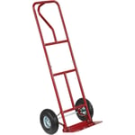 COSTWAY Diable Pliant avec Roues de 25 cm Charge 300KG Zone de Chargement Pliable, pour Levage Livraison Déplacement, 54 x 47 x 132 cm Rouge