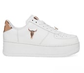 Windsor Smith Womens White Chunky Leather Sneakers - Rich - Size UK 3