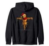 Scarecrow in the Christmas Mood for Holiday Fun Zip Hoodie