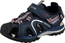 Geox Boys J Borealis Boy B Sandals, Navy Red, 9 UK Child