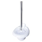 MSV 140733 Basic Brosse de WC avec Support Murale PVC Blanc 30 x 20 x 110 cm