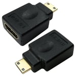 Mini HDMI (M) to HDMI (F) Adapter Changes a Mini HDMI Port into HDMI Type A Port