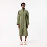 Lacoste Parka longue à capuche oversize imperméable Taille 36 Vert Kaki