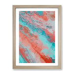 Missing You Abstract Framed Print for Living Room Bedroom Home Office Décor, Wall Art Picture Ready to Hang, Oak A3 Frame (34 x 46 cm)