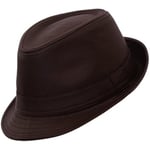 Chapeau Chapeau-Tendance  Chapeau trilby façon cuir MAX T55