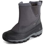 Polar Hommes Imperméable Semelle Bande De Roulement Profonde Fausse Fourrure Doublée l'hiver Bottes De Neige - Gris Pull - UK9/EU43 - YC0685