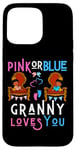 Coque pour iPhone 15 Pro Max Rose ou bleu Granny Loves You Grandma Nana Mimi Grandmother