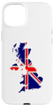 Coque pour iPhone 15 Plus Drapeau carte du Royaume-Uni