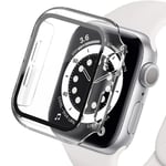 Hårdskal för Apple Watch Skal 9 8 7 6 5 4 38 40mm Tillbehör Skärmskydd iWatch Serie 44mm 45mm 41mm 42mm Transparent Transparent Transparent 19 Series 7 8 9 41mm