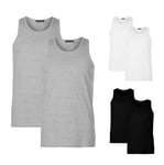 Pack Of 2 Mens Vest Stretch Lycra Organic Cotton Vests Top Summer Holiday Gym