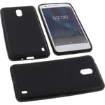 Bag for Nokia 2 Smartphone Phone Case Protection Cover TPU Rubber Schwarz