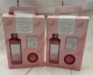 Sunday Rain energising ritual Watermelon gift set, bubble bath, bomb, soak x 2