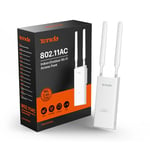 Tenda OAP1200 AC1200 Outdoor Gigabit Wireless Access Point, Dual Band, 1 Port Gigabit Ethernet Support PoE+/Passive PoE, Wall Mount/Pole, IP65 Waterproof, MU-MIMO, AP/Repeater Modes