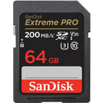 SanDisk SDXC Extreme Pro 200MB/s, UHS-I, 64GB muistikortti