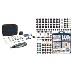 Dremel 8240 Outil Rotatif sans Fil, Batterie Lithium-Ion 12V 2Ah - Outil Multifonction & Coffret de 150 accessoires Dremel pour outils rotatifs pour graver, découper, poncer, meuler