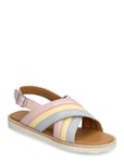 Sandals - Flat - Open Toe - Op Patterned ANGULUS