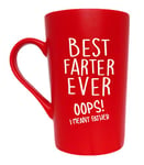 This Funny Christmas Gifts Dad Coffee Mug for Dad, Best F Ever Oops I Meant Father, Fun Dad Mug Gifts from Daughter Son, Red 12 Oz