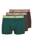 JACK&JONES Men's JACDARVIN Solid Trunks 3 Pack SN Boxer Shorts, Kombu Green/Pack:Deep Teal-Vineyard Wine, M (Pack of 3)