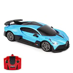 CMJ RC Cars Bugatti Divo Blue Remote control Radio Car 1:24 Officially Licensed 1:24 Scale Working Lights 2.4Ghz