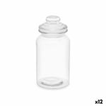 Bocal Transparent verre 1,2 L [12 Unités] Avec couvercle