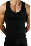 Black Mens Fitted Vests For Gym Training Fitness Yoga Exercise Casual 3 Pack