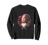 Love Gnome Valentines Day Wreath For Her With Cute Hearts Sweatshirt