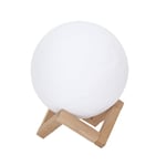 HOME DECO FACTORY LÁMPARA TÁCTIL LUNA 3D, Blanc