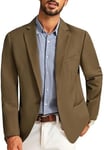 PJ PAUL JONES Blazer décontracté pour homme - Vestes de sport - Un bouton, marron, XXL