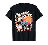 Chasing Sunsets One Flight At A Time T-Shirt