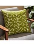 Orla Kiely Small Linear Stem Cushion In Pear