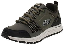 Skechers Escape Plan Baskets Homme Green (Olive Leather/mesh/black Trim Olbk) 48.5 EU