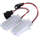 2 st vita LED-innerdörrar bagageutrymme fotbelysning automatisk LED-fotbelysning bil LED-belysning för Audi A1 A4 A5 A6 Q3 Q5 Q7