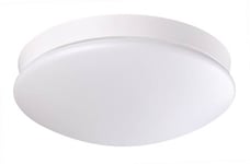 Vegg/Tak Led Armatur Med Opal Avskjerming. Kl Ii. Ip44. Stål Hus Og Polykarbonat Skjerm. Ø390mm.