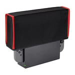 PlayVital Switch Anti-poussière Housse de Protection pour Switch OLED,Coque Protection Dock pour Nintendo Switch, Cover Anti-Rayures Étanche pour Switch&Switch OLED-Noir&Rouge Garniture