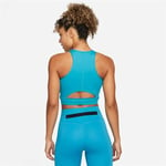 Nike Women's Buckle Crop Tank Top Gym Training (Teal ) UK size 10 (Small) RRP£40