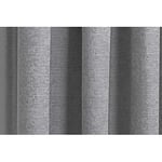 Enhanced Living Matrix Grey Silver Thermal Blockout Tape Top Curtains - 46 x 72 inch (117 x 183cm) - Energy Saving Curtains for Living Room/Bedroom