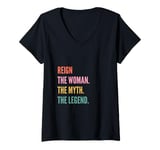 Womens Funny First Name Design for Women - Reign V-Neck T-Shirt