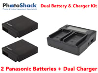 Dual Charger & Battery Kit for Panasonic / Lumix Cameras